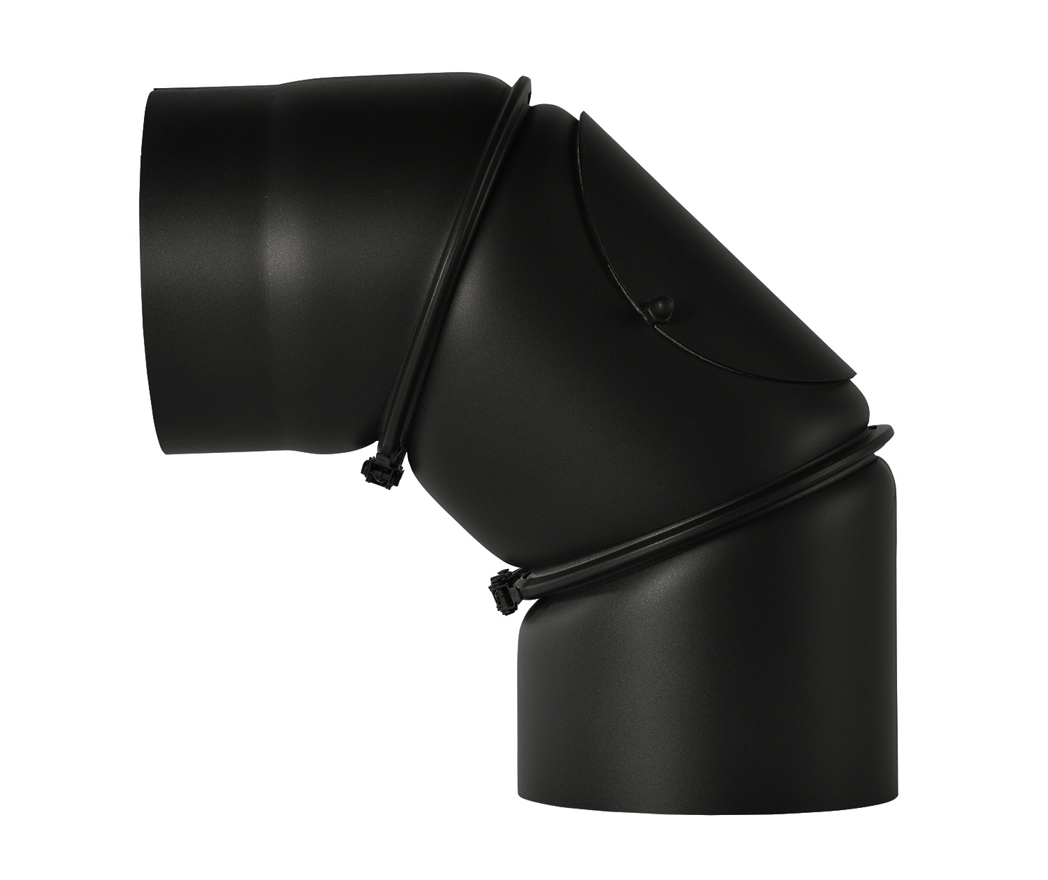 CURVA REGOLABILE 90° CON ISPEZIONE ACCIAIO monoparete 2 MM – Ø 150 MM