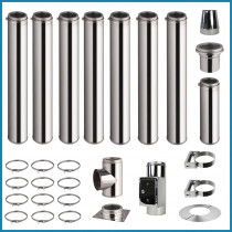 8,7m Canna fumaria esterna INOX Doppia Parete kit